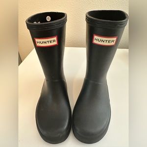 Toddler Girls Matte Black Hunter Boots size us 10